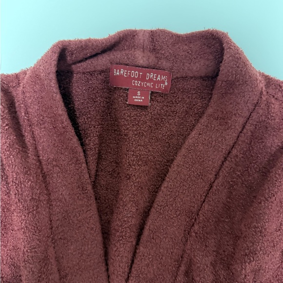 Barefoot Dreams® CozyChic Lite® Long Cardigan in GARNET size small - Picture 2 of 4